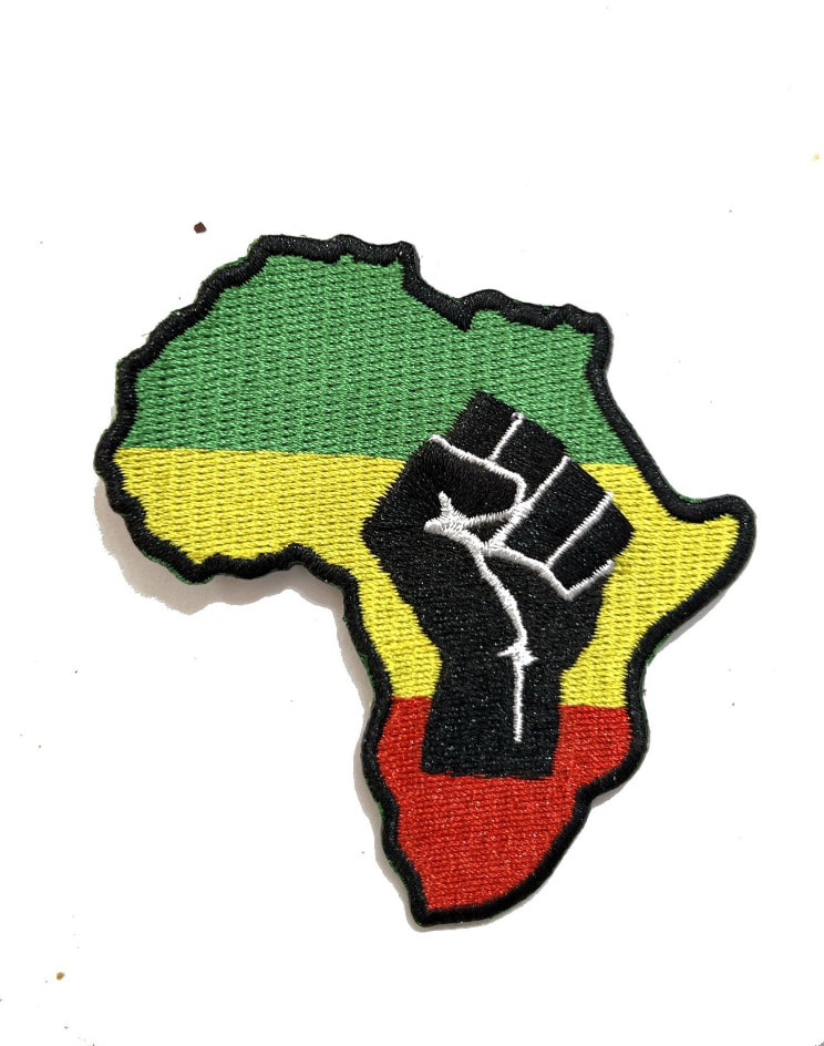 Africa Map with Raised Fist Patch