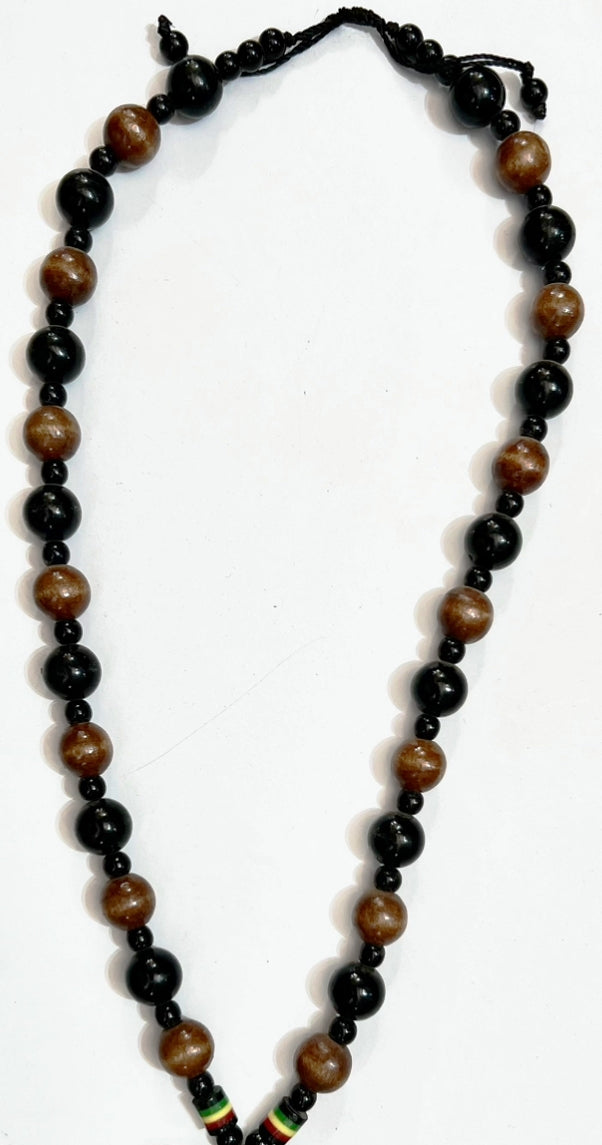 Bob Marley Wooden Bead Necklace