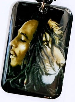 Bob Marley Wooden Bead Necklace