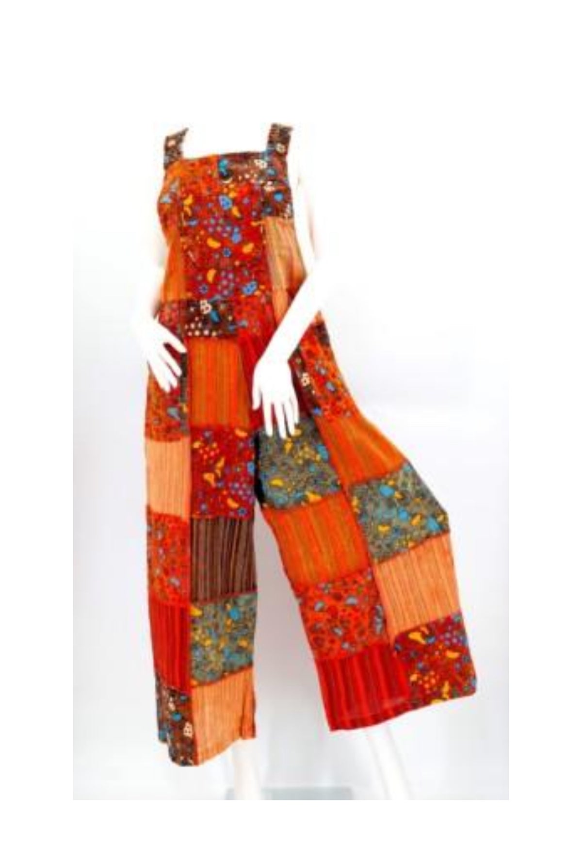 Bohemian Patchwork Wide-Leg Jumpsuit