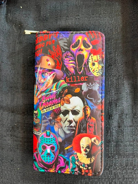 Horror Icons Zip-Up Wallet