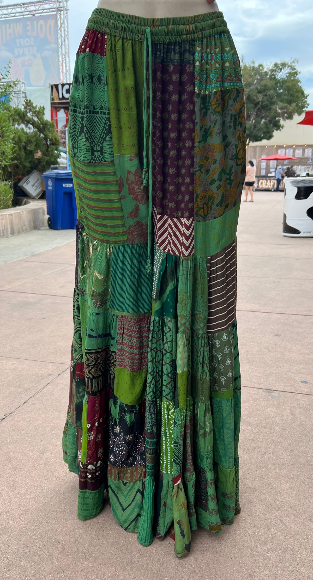 Boho Patchwork Maxi Skirt