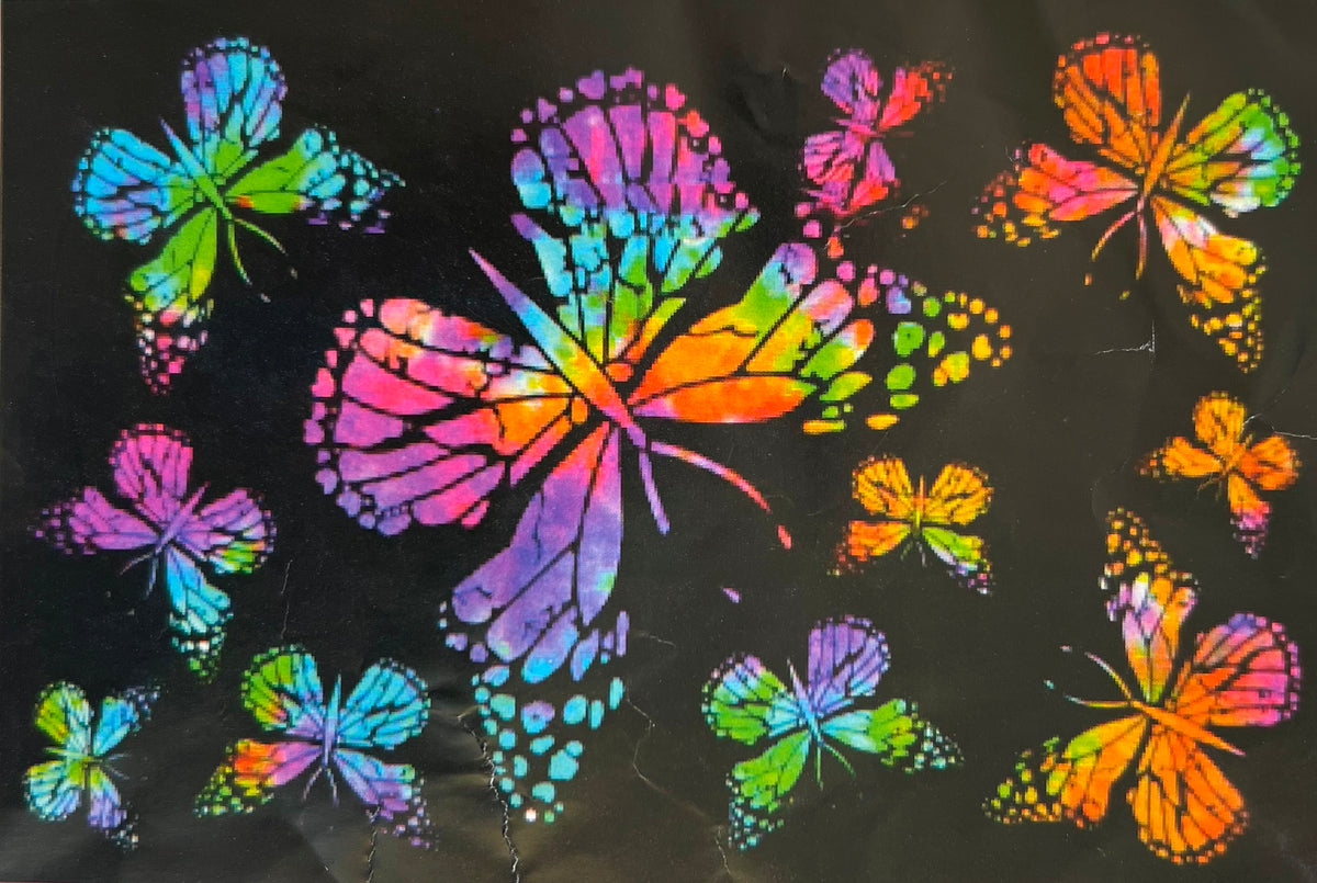 Giant Vibrant Butterfly Tapestry