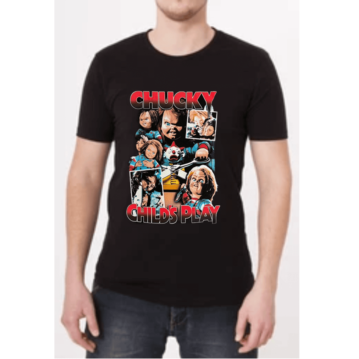 Chucky Child’s Play Collage Graphic Tee: