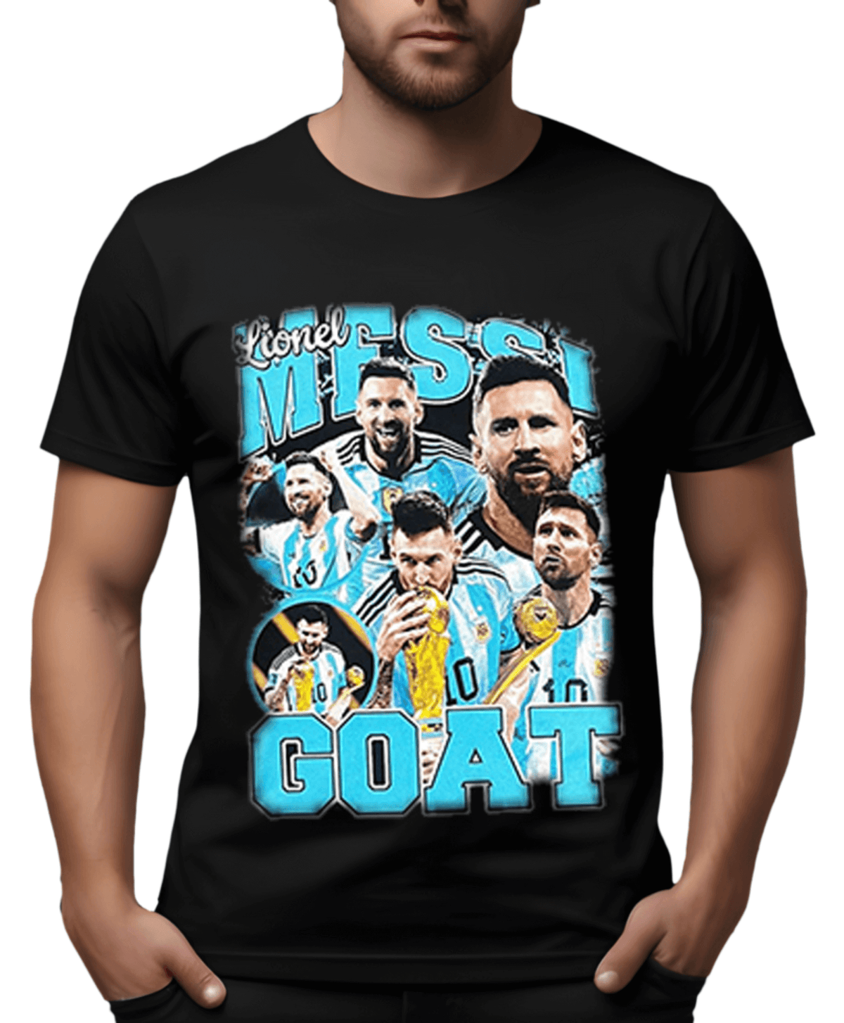 Lionel Messi &quot;GOAT&quot; Graphic T-shirt: